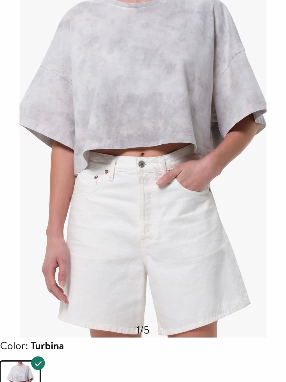 Arli Oversize Cotton Crop T-Shirt